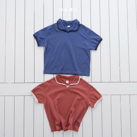 oahu/14. brick collar T-shirt JS-JXL