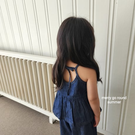 merrygoround/39. denim sleeveless XS-2XL