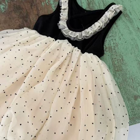aiai/74. black combi dot one-piece 90-130