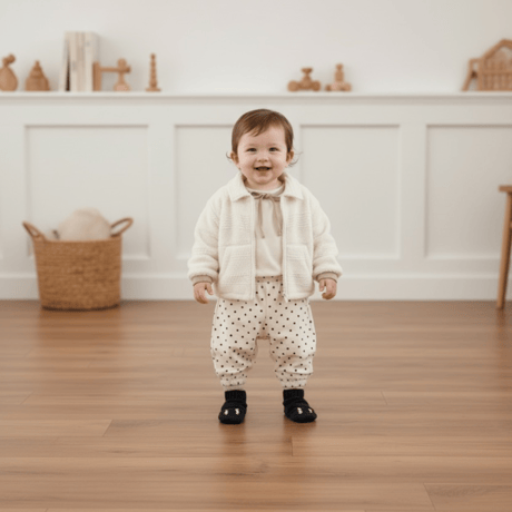 valubebe/86. creamy ribbon puff T-shirt 6M-S