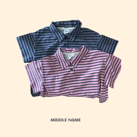 middlename/67. patch collar T-shirt S-XL