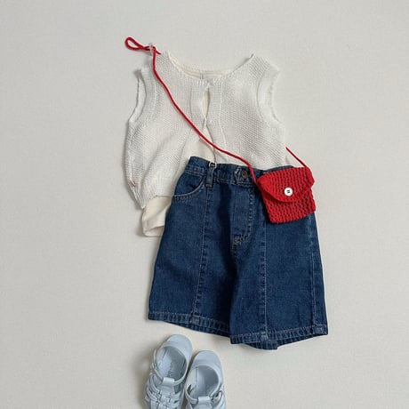 minirobe/37. button knit vest S-XL