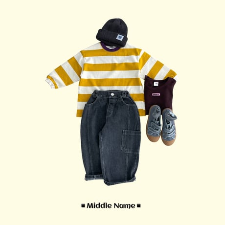 middlename/32. milk two color dangara T-shirt JS-JM