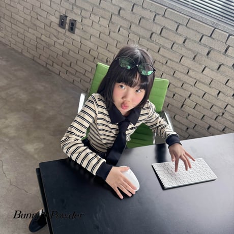 bunnypowder/80. high collar T-shirt 2XL-4XL