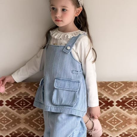 aiai/4. emilly pocket denim updown set 90-130