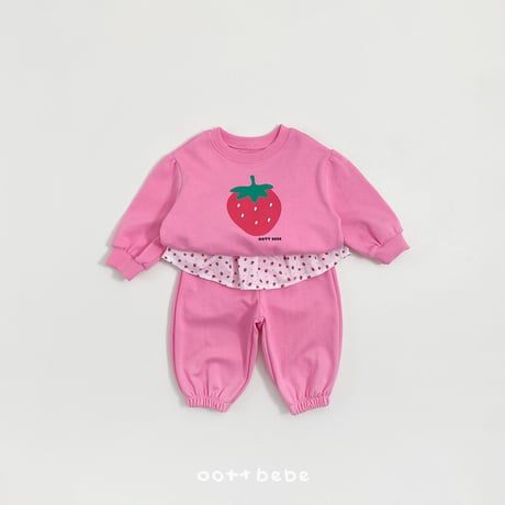 oottbebe/52. strawberry updown set XS(1-2Y)-XL(6-7Y)