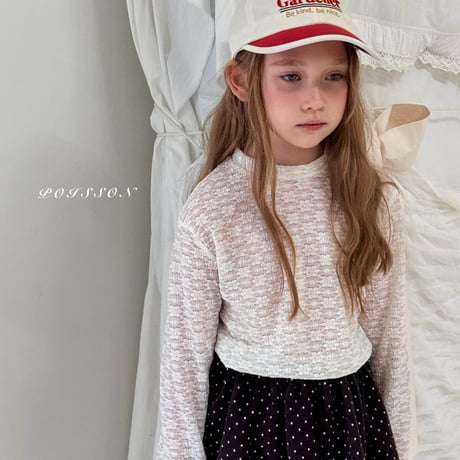 poisson/41. lace rayerd T-shirt JS-JM