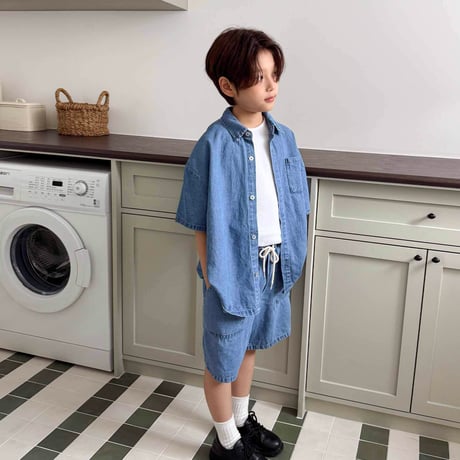 fromi/93. over denim shirt S-XL