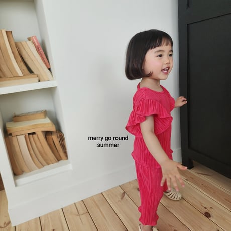 merrygoround/47. fril pleated set XS-2XL
