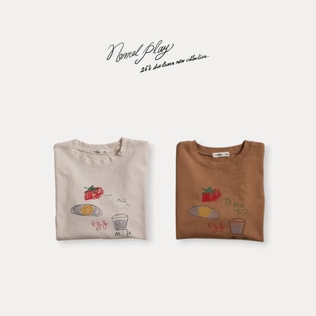 normalplay/16. egg half t T-shirt 12M-L
