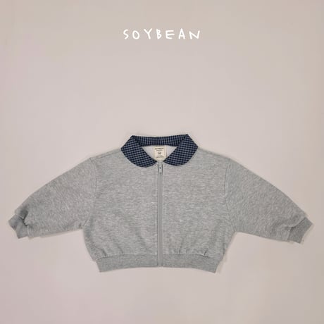 soybean/137. check collar blouson XS-XL