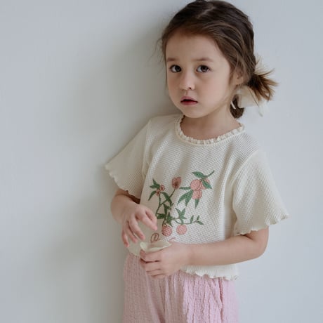 momoann/10. peach waffle T-shirt 5-13