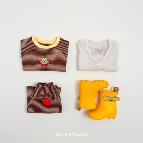 oottbebe/67. strawberry choco updown set XS(1-2Y)-XL(6-7Y)
