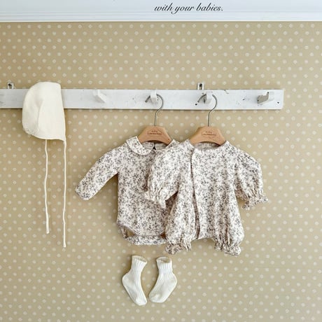 monbebe/31. small flower rory suit NEWBORN(0-3M)-S(3-6M)