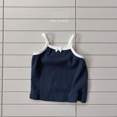 bellabambina/45. bebe ribbon two color T sleeveless 12M-M