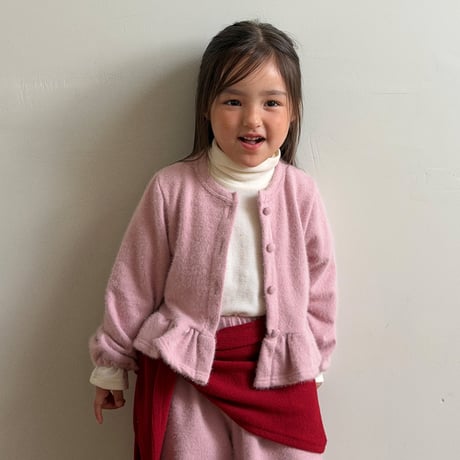 ellymolly/91. snow flower fril cardigan 13-15