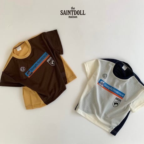 saintdoll/62. mesh simple roose T-shirt JS-JL