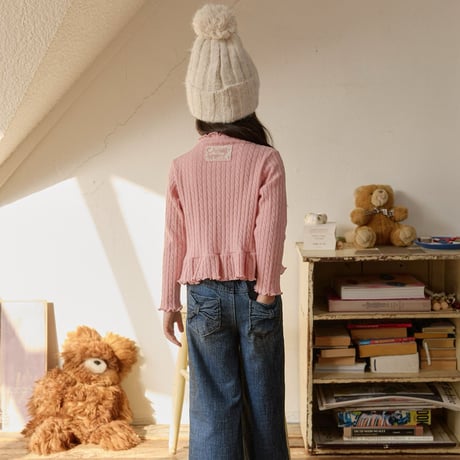melikey/10. cable fril T knit JS-JM