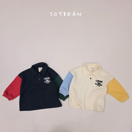 soybean/27. modern two color collar T-shirt XS-XL