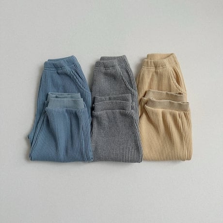digreen/15. flat waffle pants? S-2XL