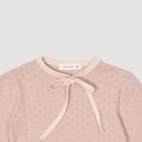 valubebe/86. creamy ribbon puff T-shirt 6M-S