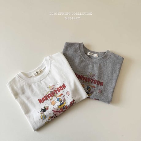 melikey/7. happy half t T-shirt XS-XL