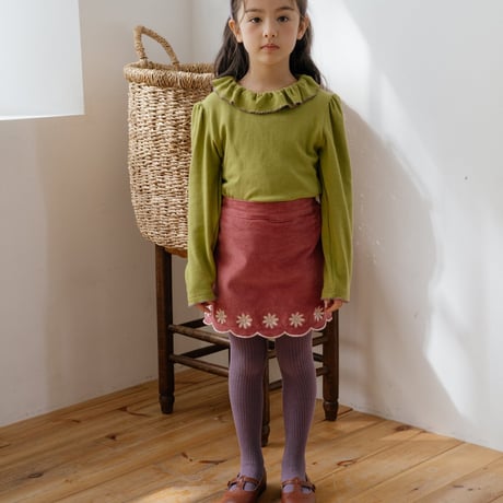 oren/42. blooming fril picot T-shirt S-XL