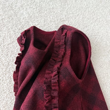 urbanrabbit/24. Check Frill Dress XS-XL