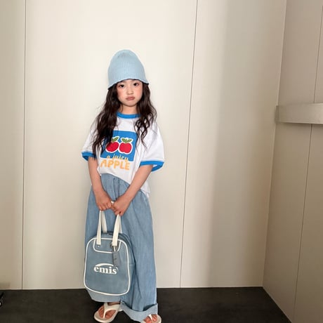 comma/58. apple two color T-shirt 110-130