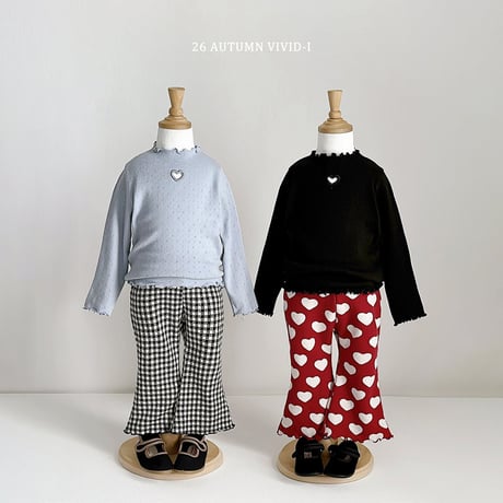 vividi/141. heart ailet T-shirt XS-XL