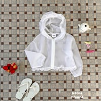 secondmoment/34. sheer fril hood jumper JS-JL