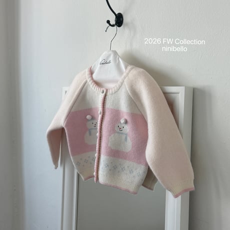 ninibello/96. Snowman Knit Cardigan? KNIT_S-KNIT_L
