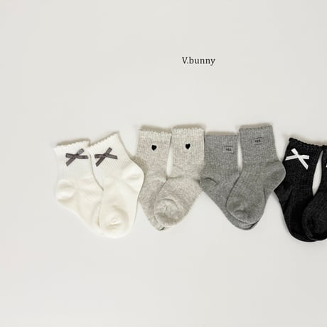 vbunny/6. rika socks set M(130-150)-XL(180-210)