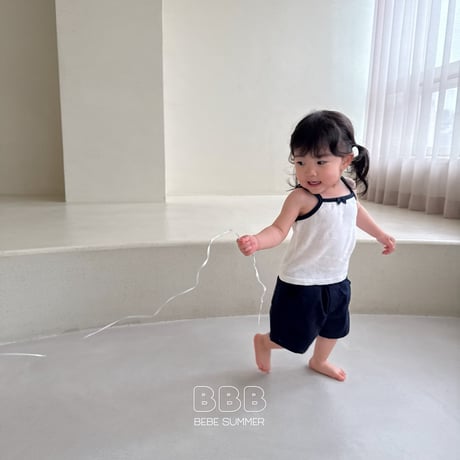 bellabambina/45. bebe ribbon two color T sleeveless 12M-M