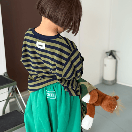 con_/20. puding stripe boxy T-shirt 1(66-77CM)-4(97-107CM)