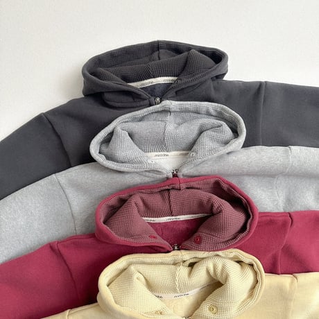 minirobe/24. Barrel hood zip-up S-XL