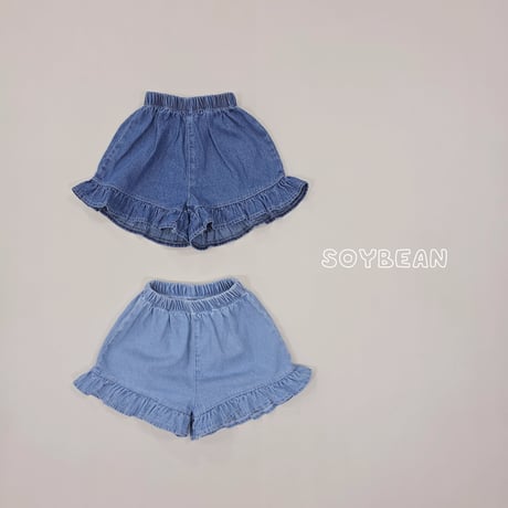 soybean/67. plan ) denim fril 3bu ( pants XS-XL