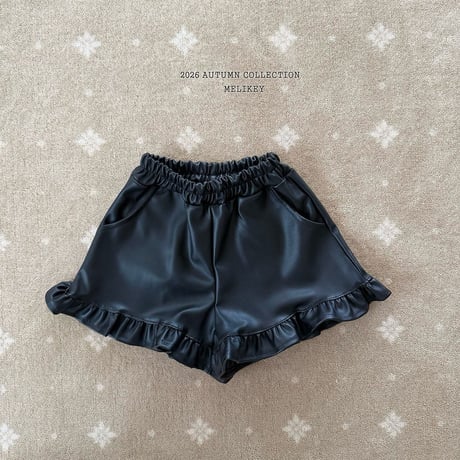 melikey/65. leather fril half pants XS-XL