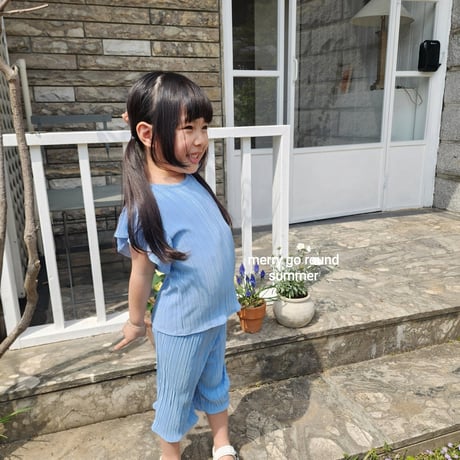 merrygoround/47. fril pleated set XS-2XL