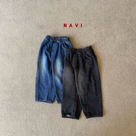 navi/76. butter denim baggy pants 2XL-JL