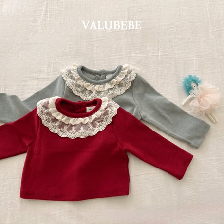 valubebe/4. lace kangkang fril T-shirt 6M-S