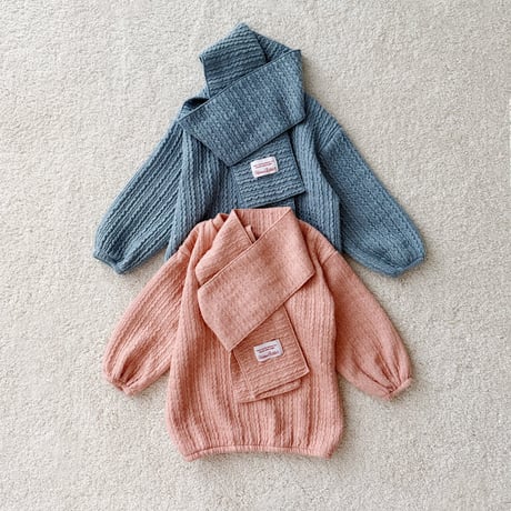 urbanrabbit/70. Cable Long Top & Scarf Set XS-XL
