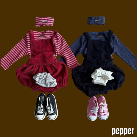pepper/39. coduroy short overalls  XS-XL