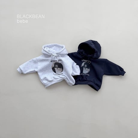 blackbean/7. beanie bebe hood T-shirt S-M