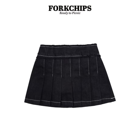 forkchips/72. rough pleated skirt M-XL