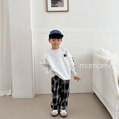 mamami/35. mono check P  XS-XL