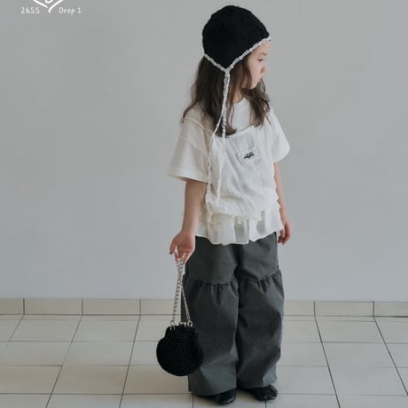 mollybin/9. wide shirring pants ADULT