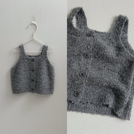 atomeme/10. Ecru Knit Vest S-XL