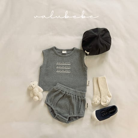 valubebe/48. waffle sleeve T-shirt 6M-S