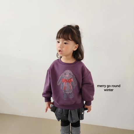 merrygoround/13. Dolly ribbon man-to-man XS-2XL